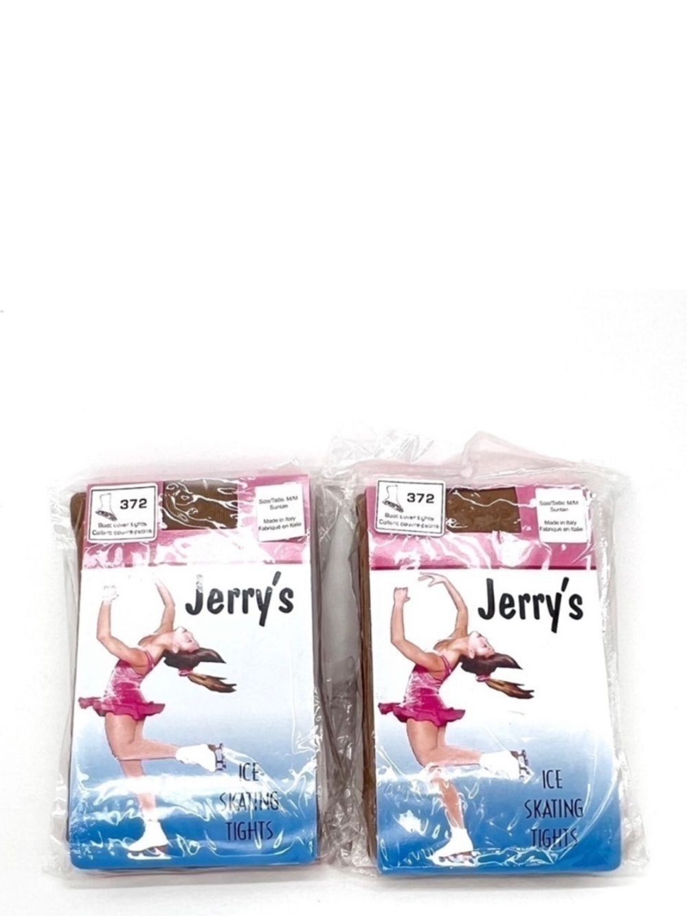 Jerry’s Ice Skating Boot Cover Tights (2 Pair) Suntan Size Medium Cotton New NWT